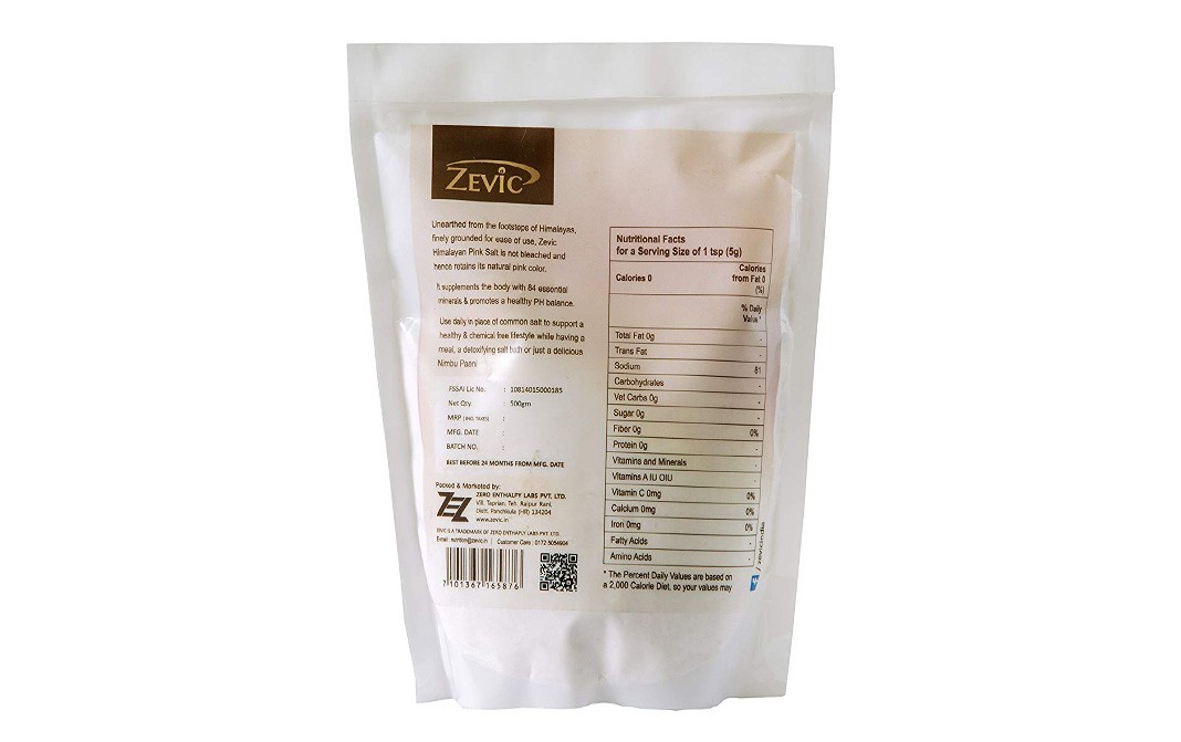 Zevic Himalayan Pink Salt    Pack  500 grams